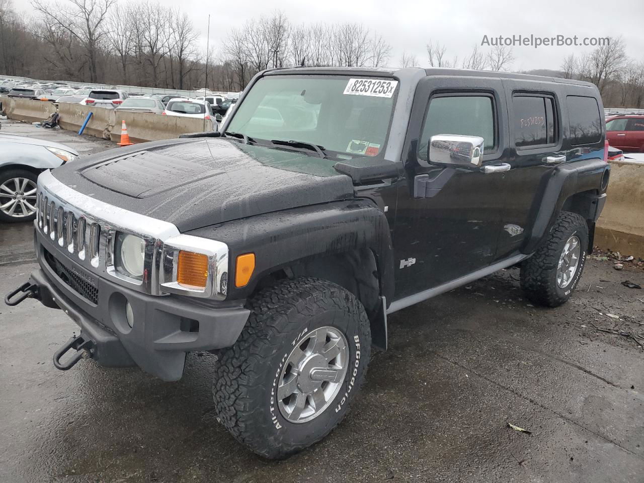 2007 Hummer H3  Черный vin: 5GTDN13EX78190796