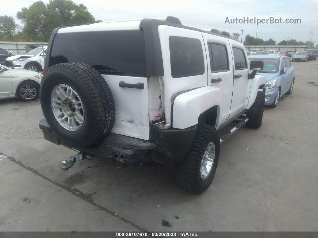 2007 Hummer H3 Suv White vin: 5GTDN13EX78209766