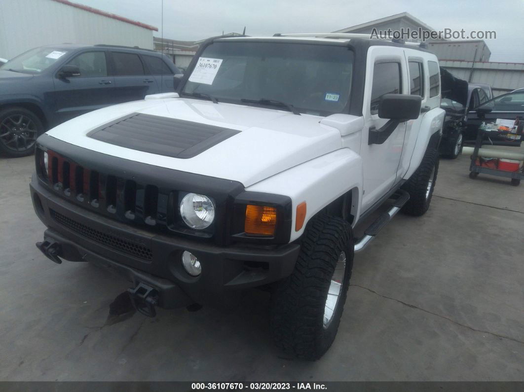 2007 Hummer H3 Suv White vin: 5GTDN13EX78209766