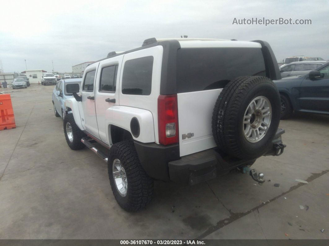 2007 Hummer H3 Suv White vin: 5GTDN13EX78209766