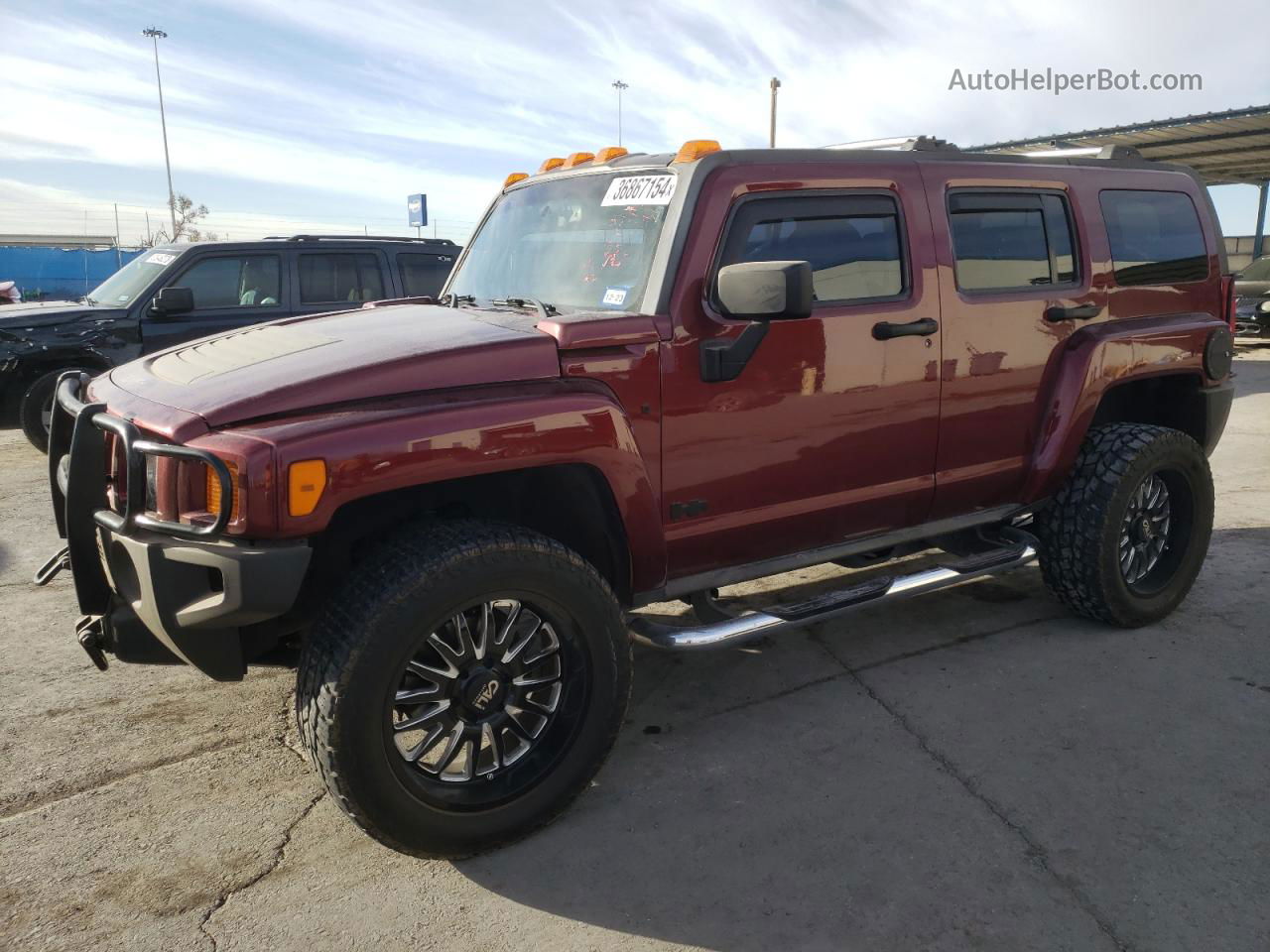 2007 Hummer H3  Maroon vin: 5GTDN13EX78241651