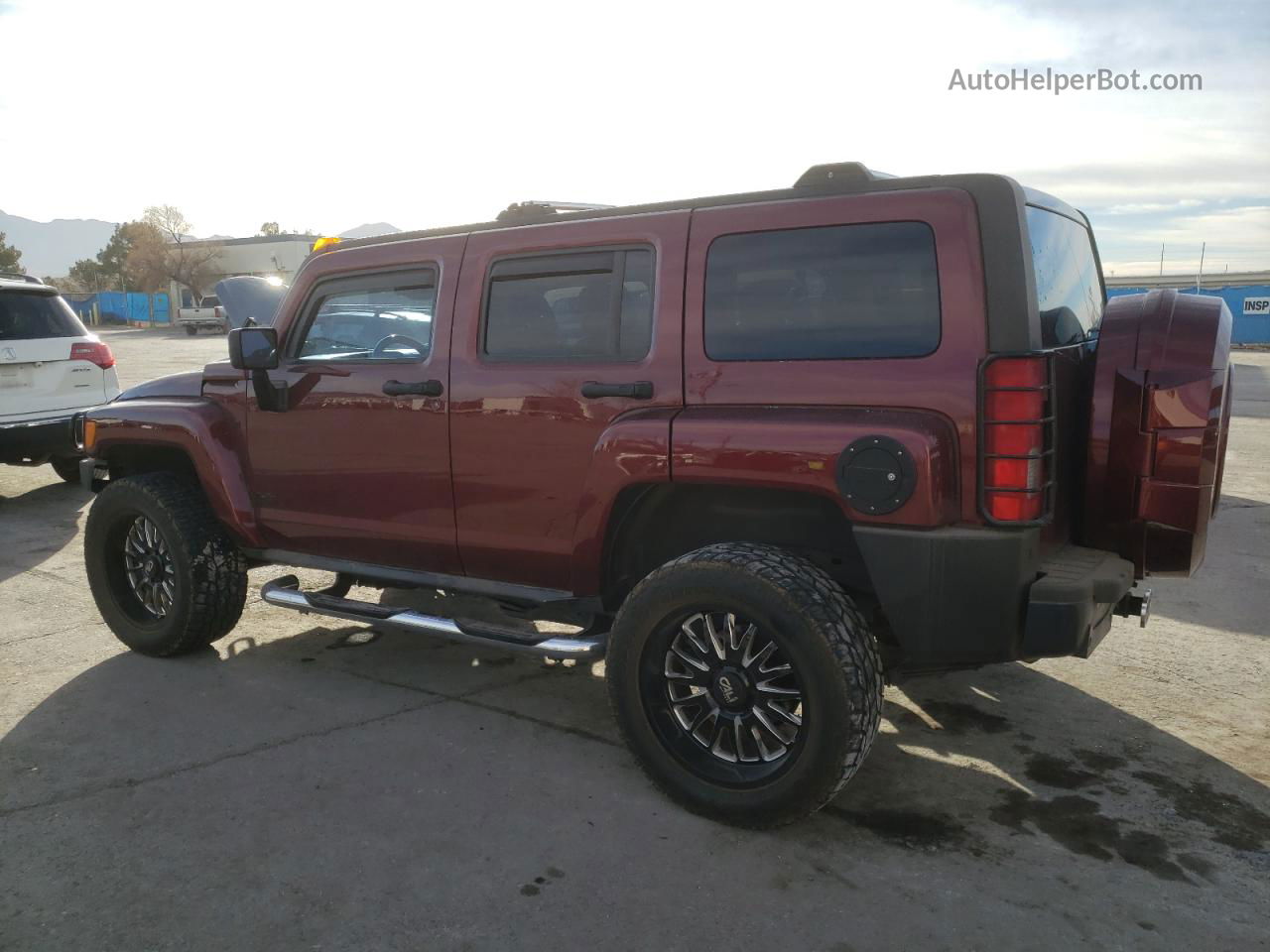 2007 Hummer H3  Maroon vin: 5GTDN13EX78241651