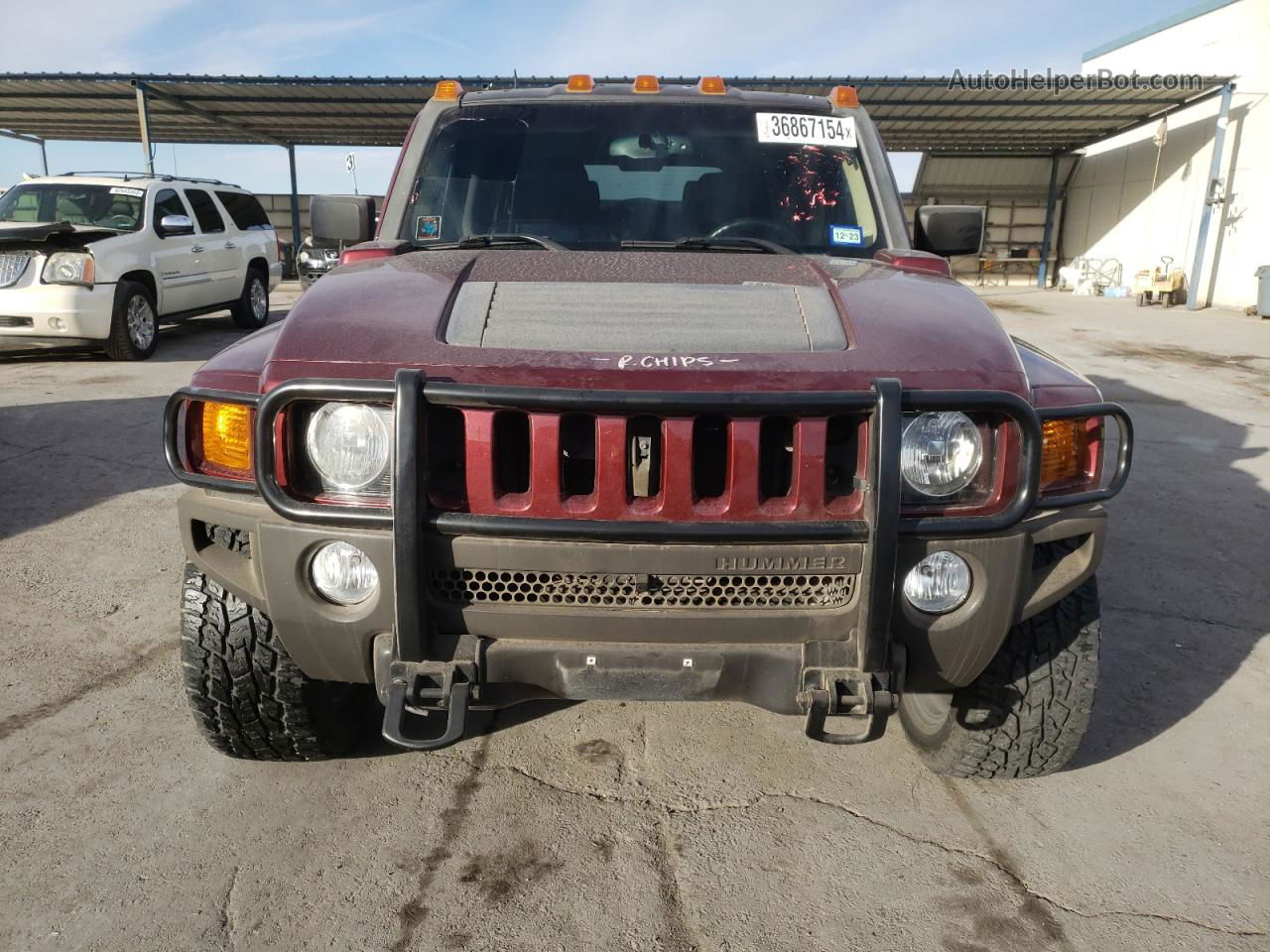 2007 Hummer H3  Maroon vin: 5GTDN13EX78241651