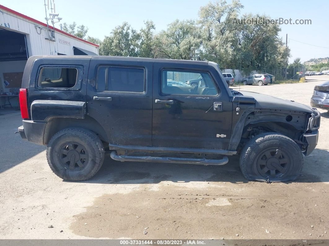 2007 Hummer H3 Suv Black vin: 5GTDN13EX78245201