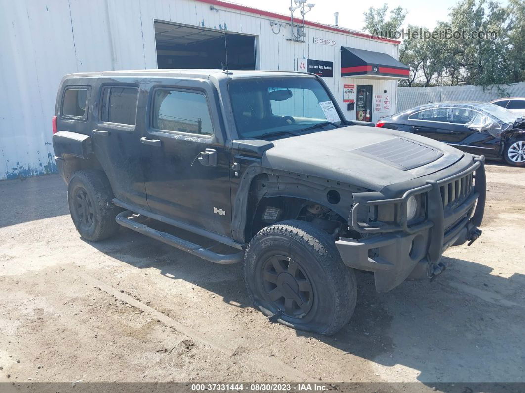 2007 Hummer H3 Suv Black vin: 5GTDN13EX78245201