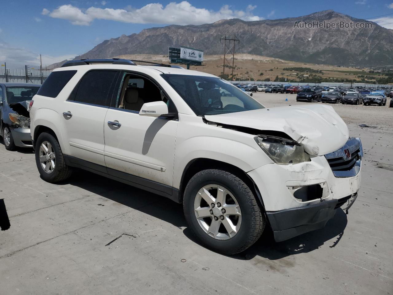 2008 Saturn Outlook Xr White vin: 5GZER237X8J207578