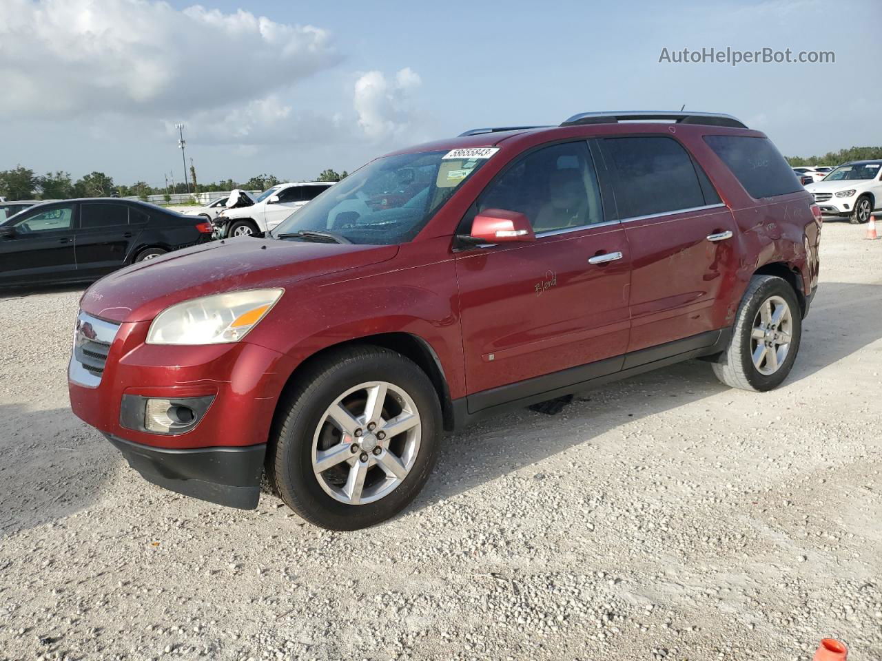 2008 Saturn Outlook Xr Maroon vin: 5GZER33758J267998