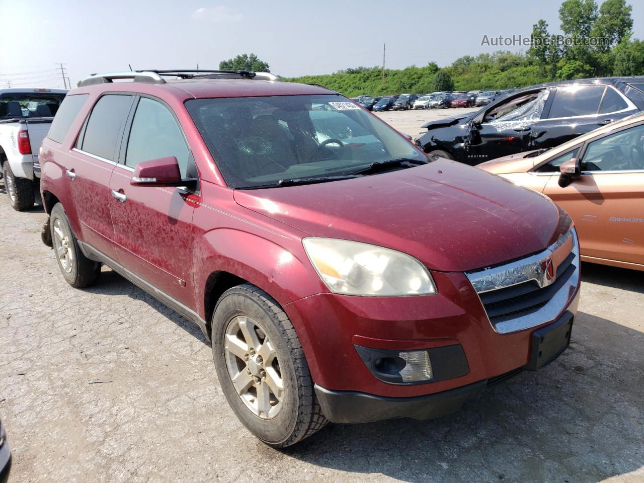 2008 Saturn Outlook Xr Maroon vin: 5GZEV23778J220087