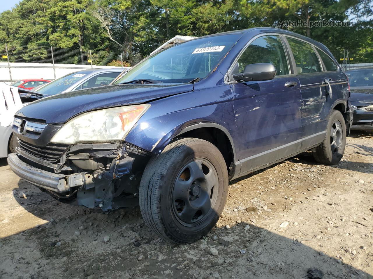 2009 Honda Cr-v Lx Blue vin: 5J6RE38309L010459