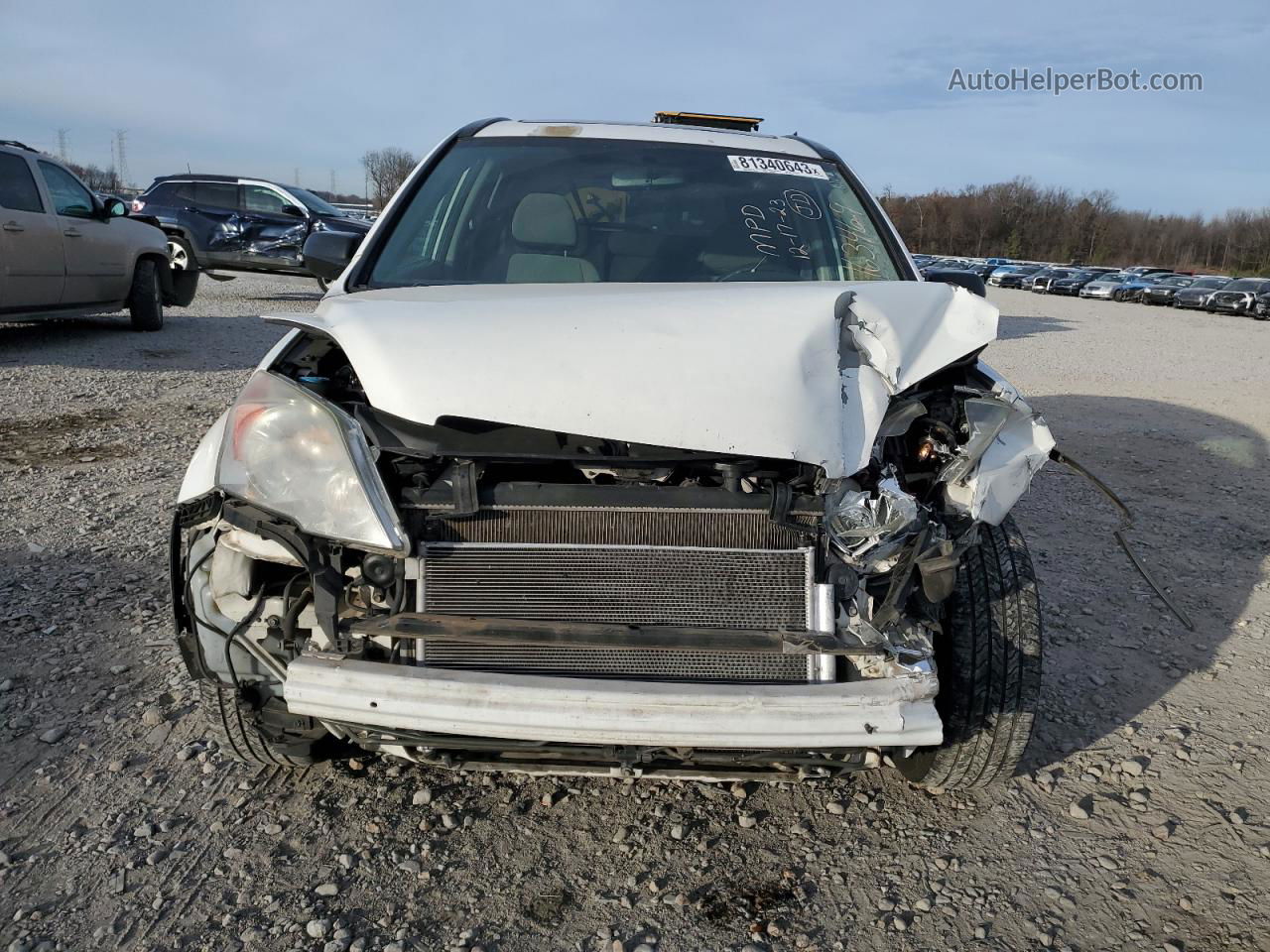 2009 Honda Cr-v Ex White vin: 5J6RE38519L007748