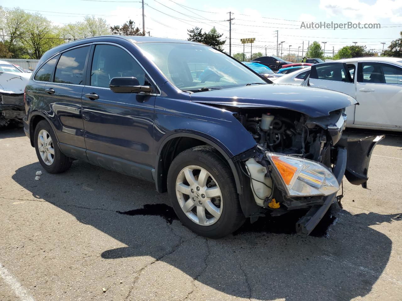 2009 Honda Cr-v Ex Blue vin: 5J6RE38599L030999