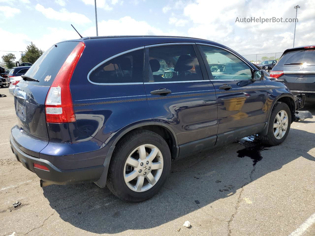 2009 Honda Cr-v Ex Blue vin: 5J6RE38599L030999