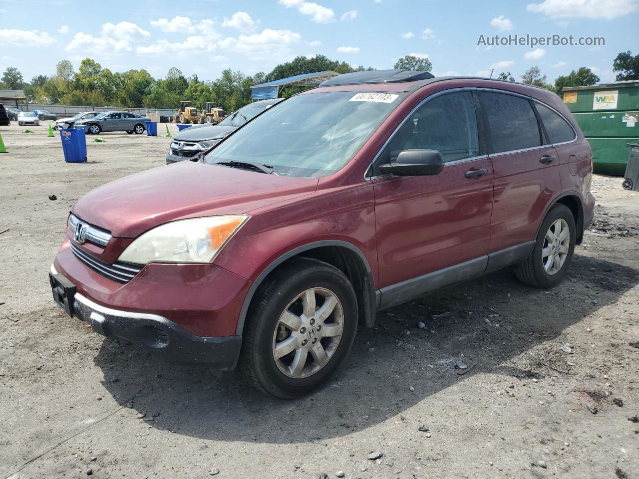 2009 Honda Cr-v Ex Темно-бордовый vin: 5J6RE385X9L000488