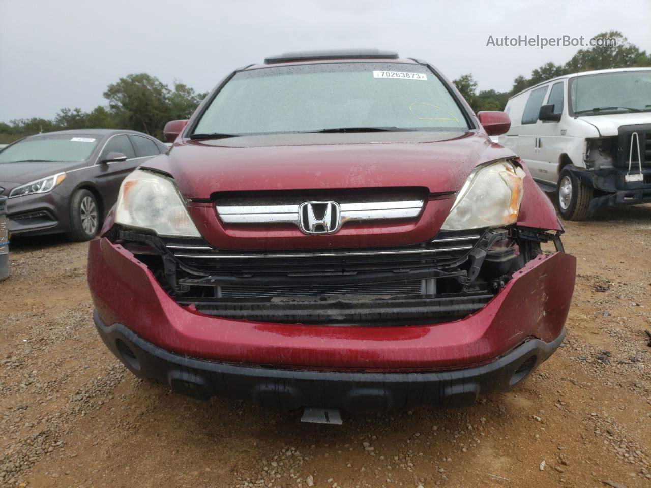 2009 Honda Cr-v Exl Burgundy vin: 5J6RE38739L012385