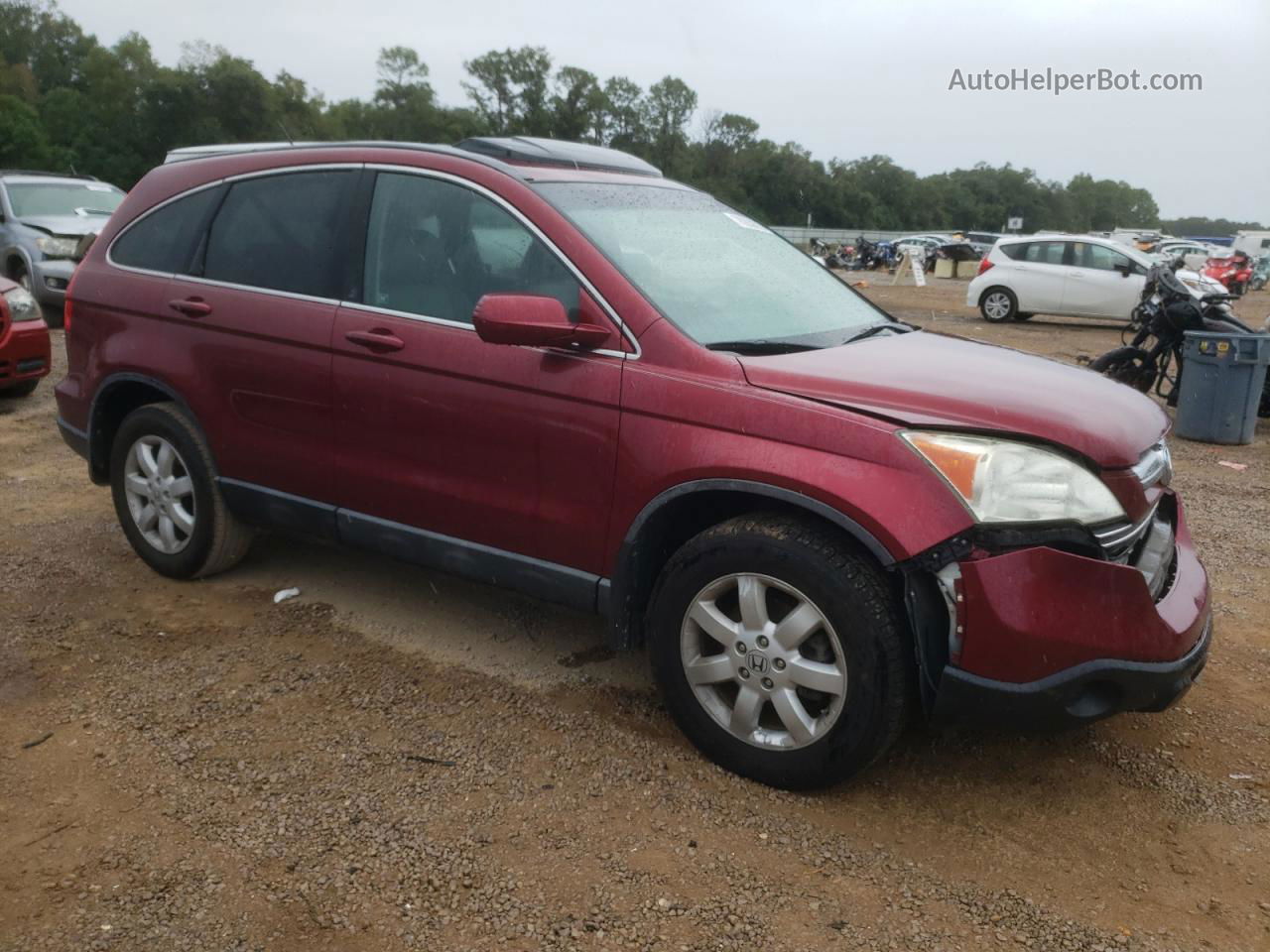 2009 Honda Cr-v Exl Burgundy vin: 5J6RE38739L012385