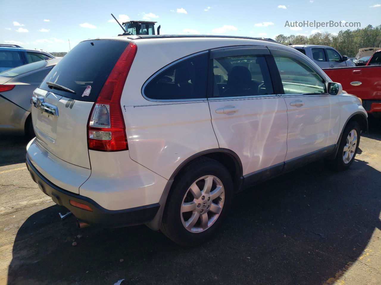 2009 Honda Cr-v Exl White vin: 5J6RE38749L010788