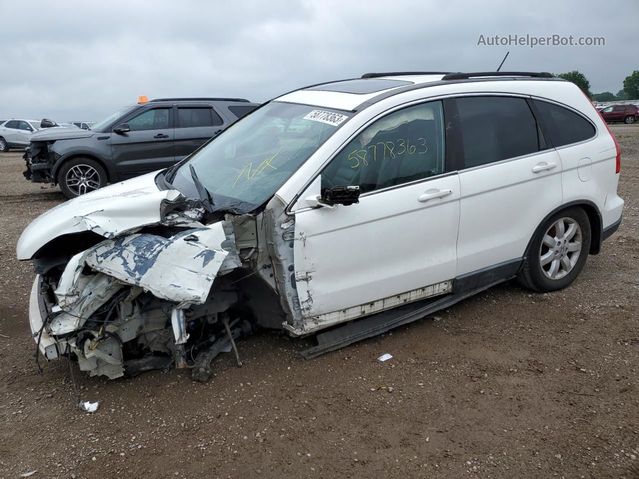 2009 Honda Cr-v Exl White vin: 5J6RE38769L035109