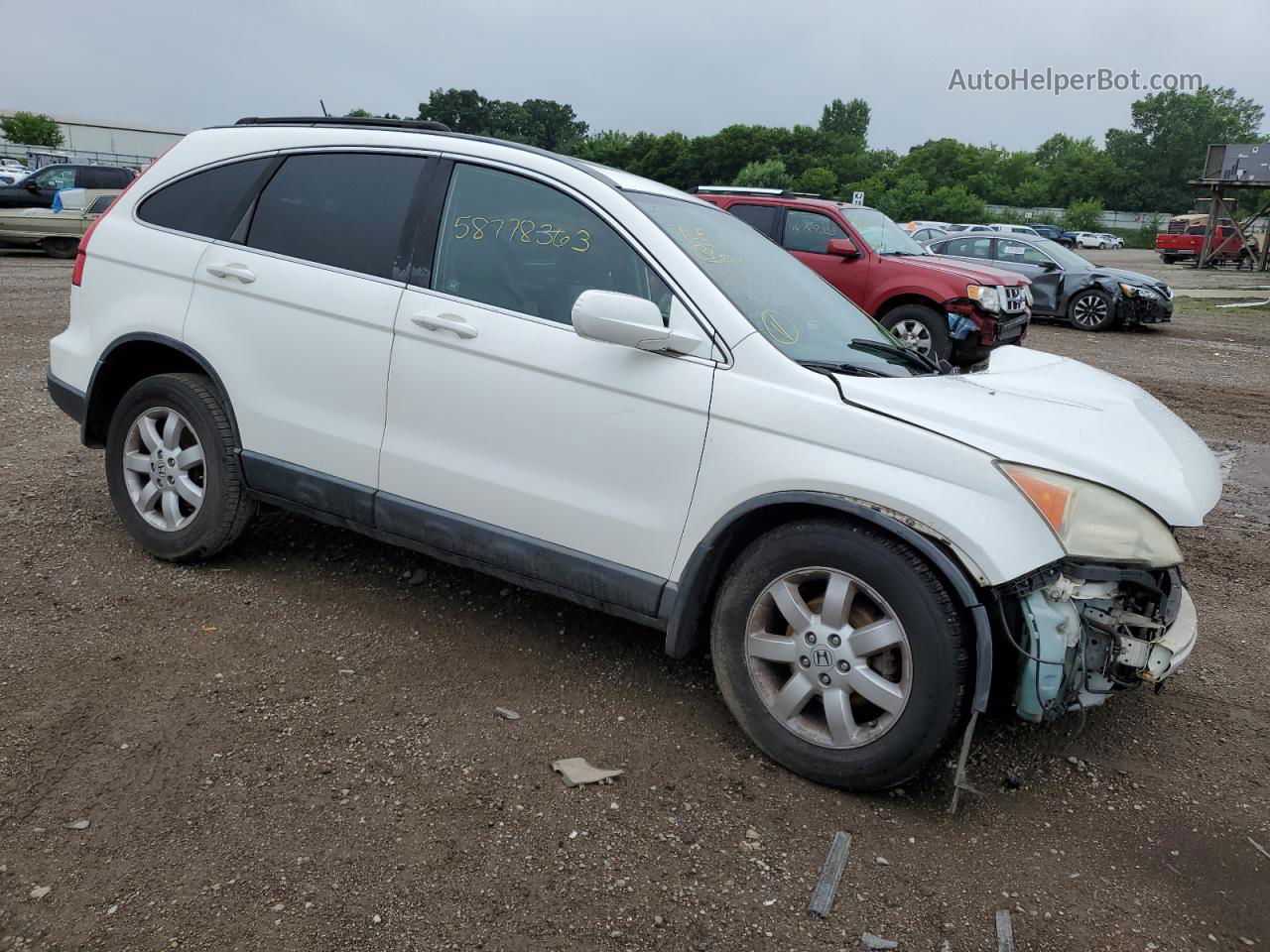 2009 Honda Cr-v Exl White vin: 5J6RE38769L035109