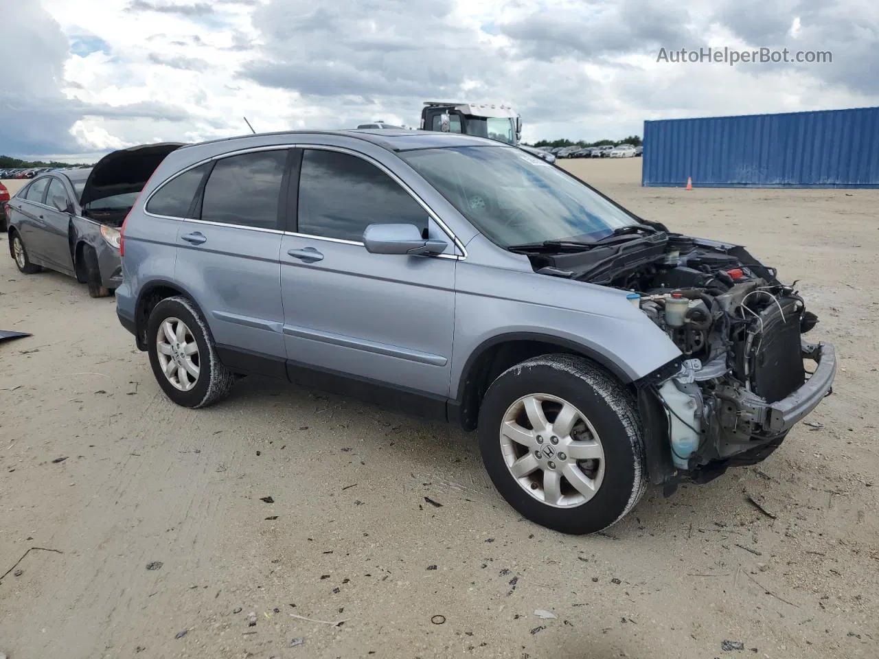 2009 Honda Cr-v Exl Blue vin: 5J6RE387X9L016000