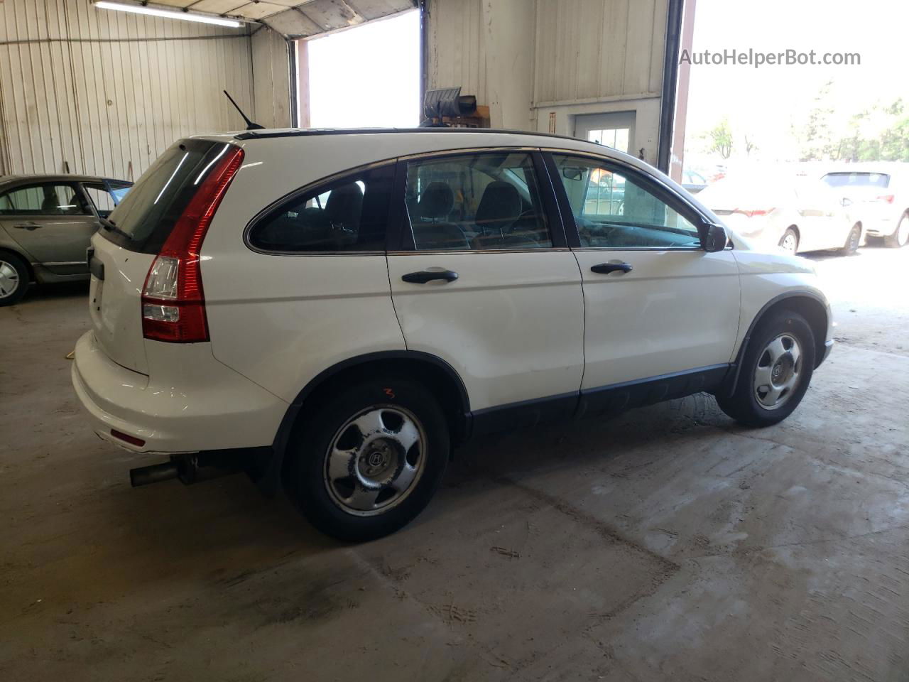 2010 Honda Cr-v Lx White vin: 5J6RE3H30AL032496