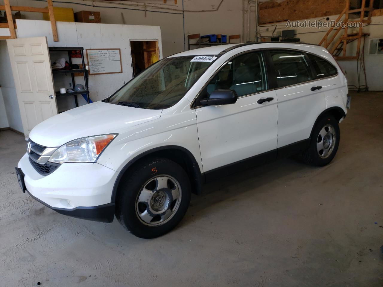 2010 Honda Cr-v Lx White vin: 5J6RE3H30AL032496