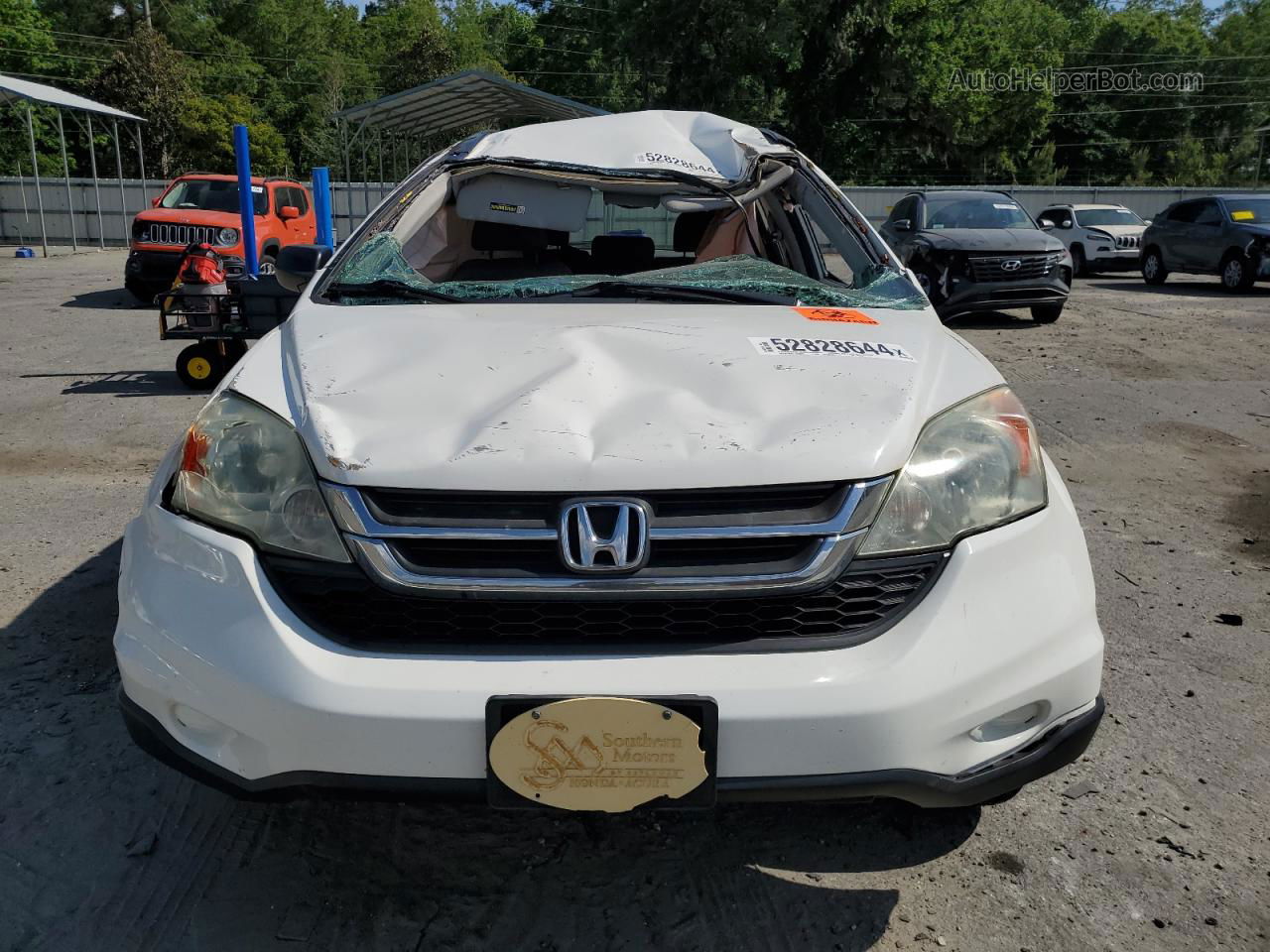 2010 Honda Cr-v Lx White vin: 5J6RE3H31AL002116