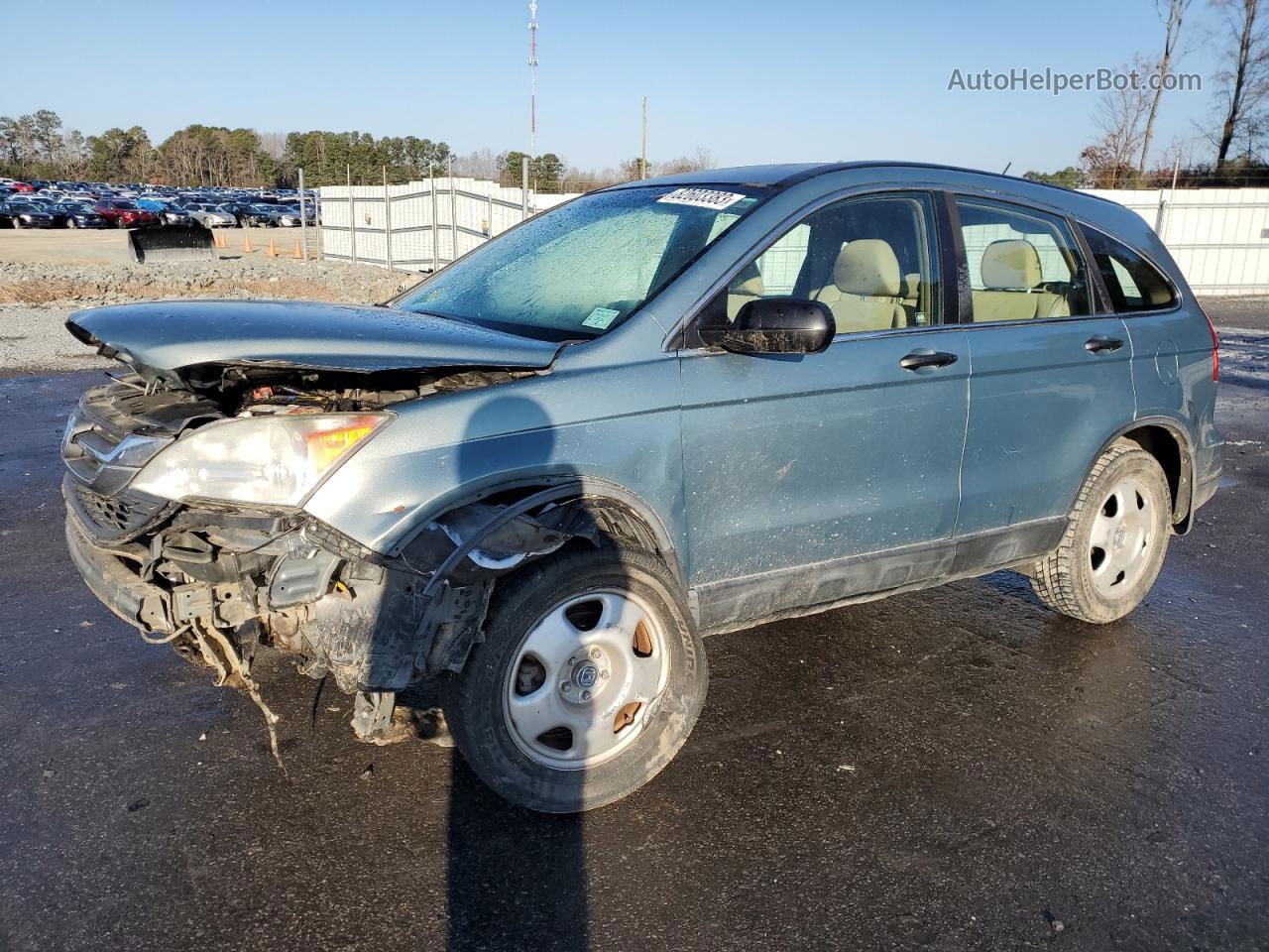 2010 Honda Cr-v Lx Blue vin: 5J6RE3H36AL039145