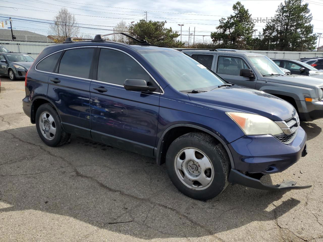 2010 Honda Cr-v Lx Blue vin: 5J6RE3H38AL016594