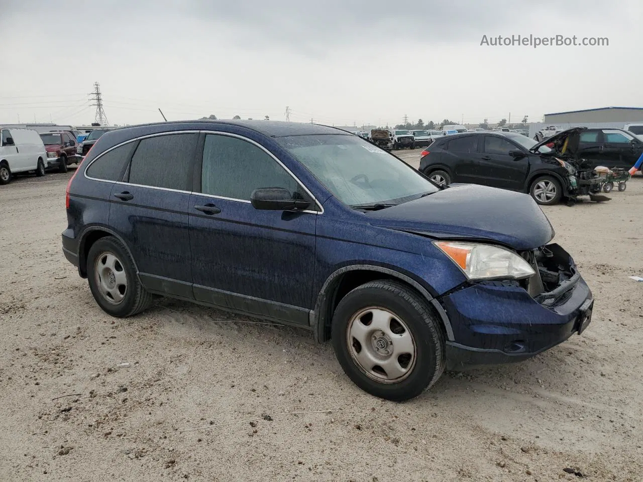 2010 Honda Cr-v Lx Blue vin: 5J6RE3H39AL025756