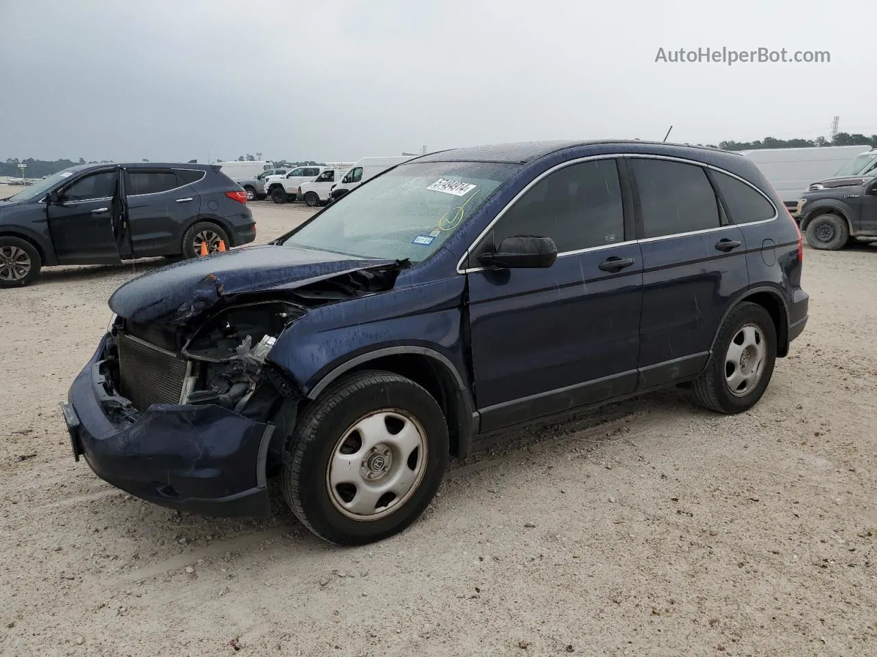 2010 Honda Cr-v Lx Blue vin: 5J6RE3H39AL025756