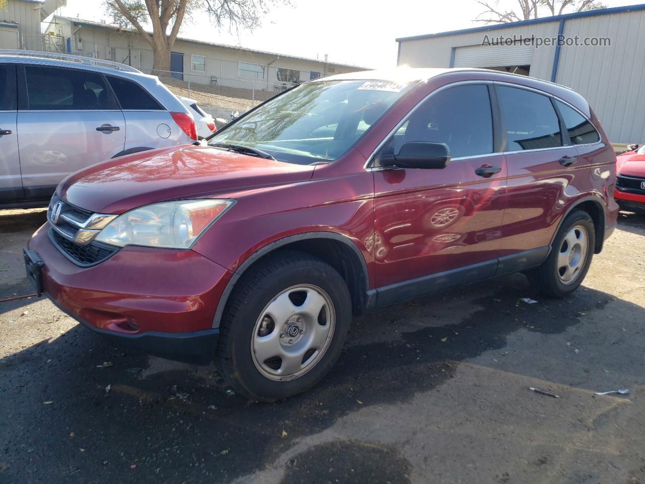 2010 Honda Cr-v Lx Burgundy vin: 5J6RE3H3XAL002003