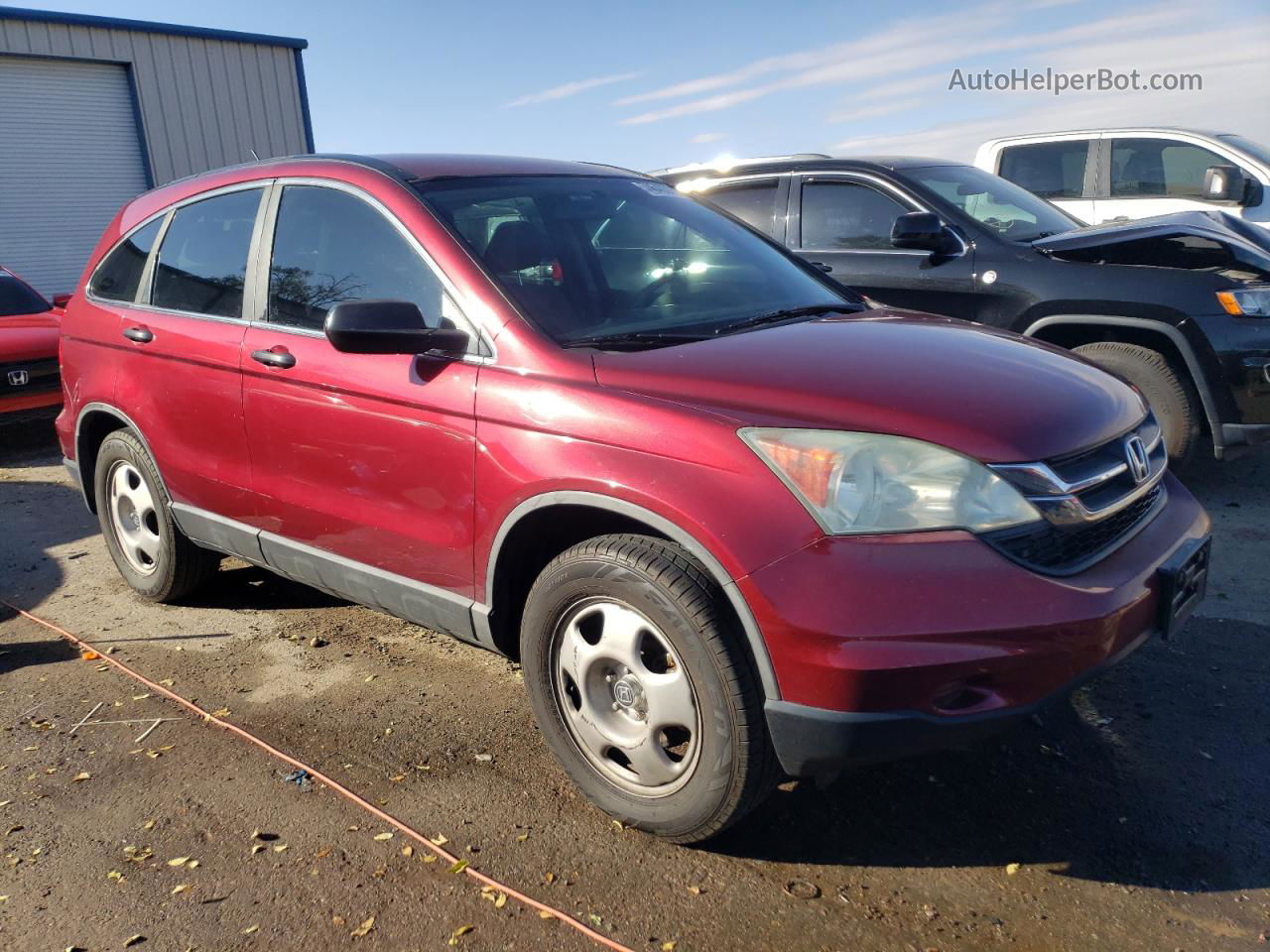 2010 Honda Cr-v Lx Burgundy vin: 5J6RE3H3XAL002003