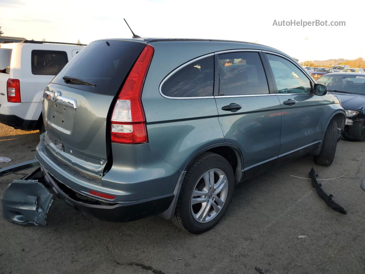 2010 Honda Cr-v Ex Blue vin: 5J6RE3H51AL018513