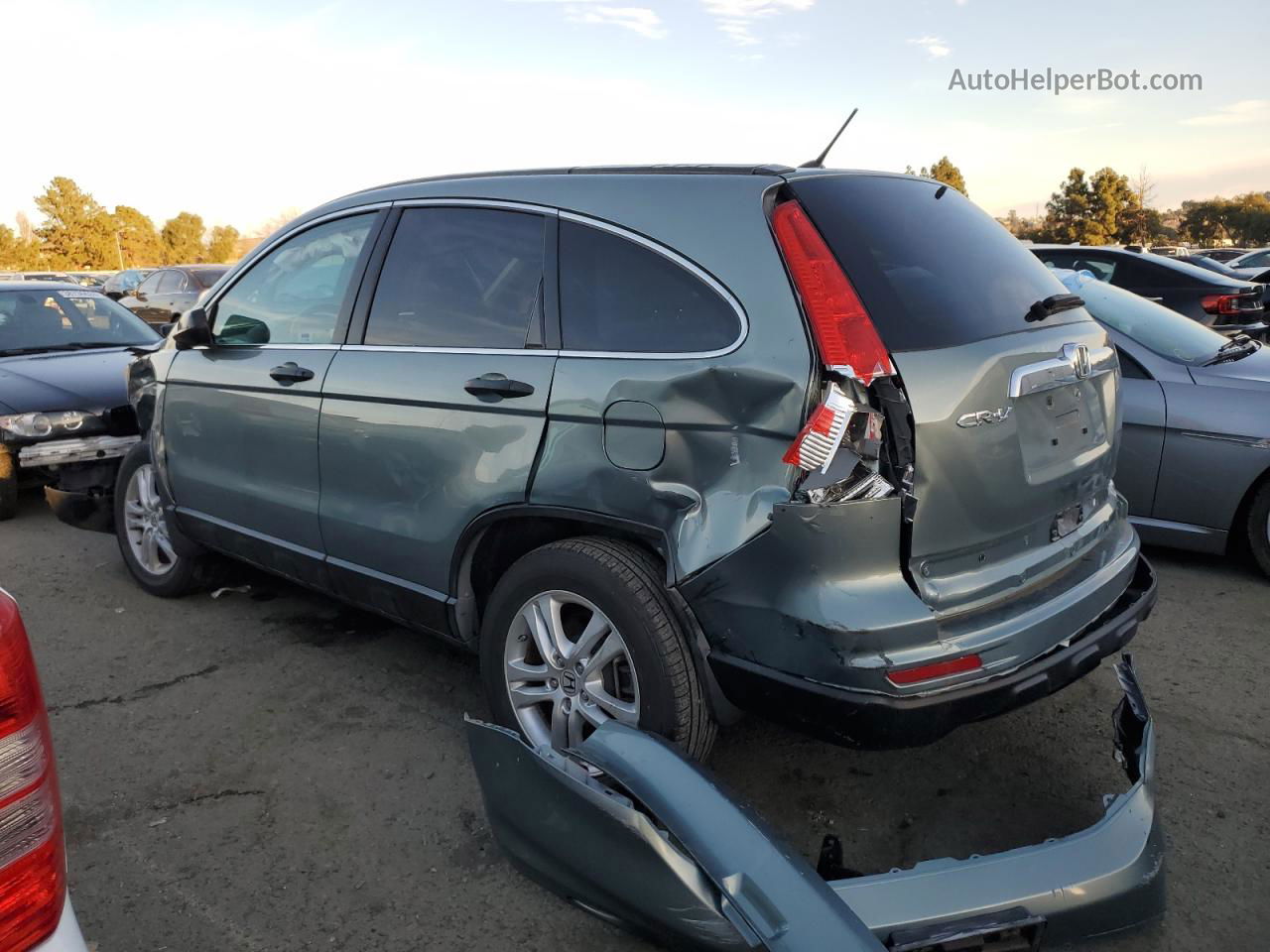 2010 Honda Cr-v Ex Blue vin: 5J6RE3H51AL018513