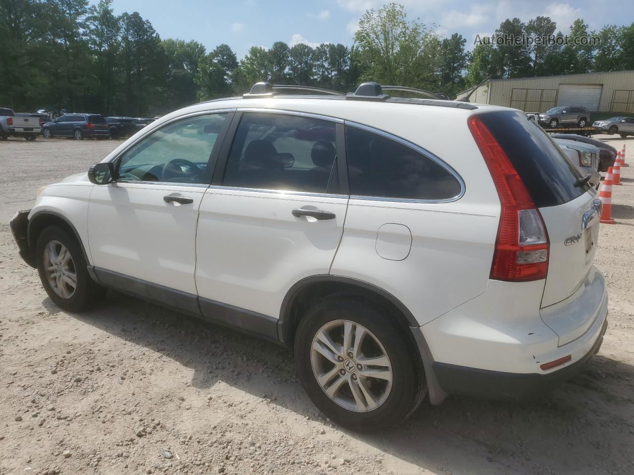 2010 Honda Cr-v Ex White vin: 5J6RE3H53AL000045