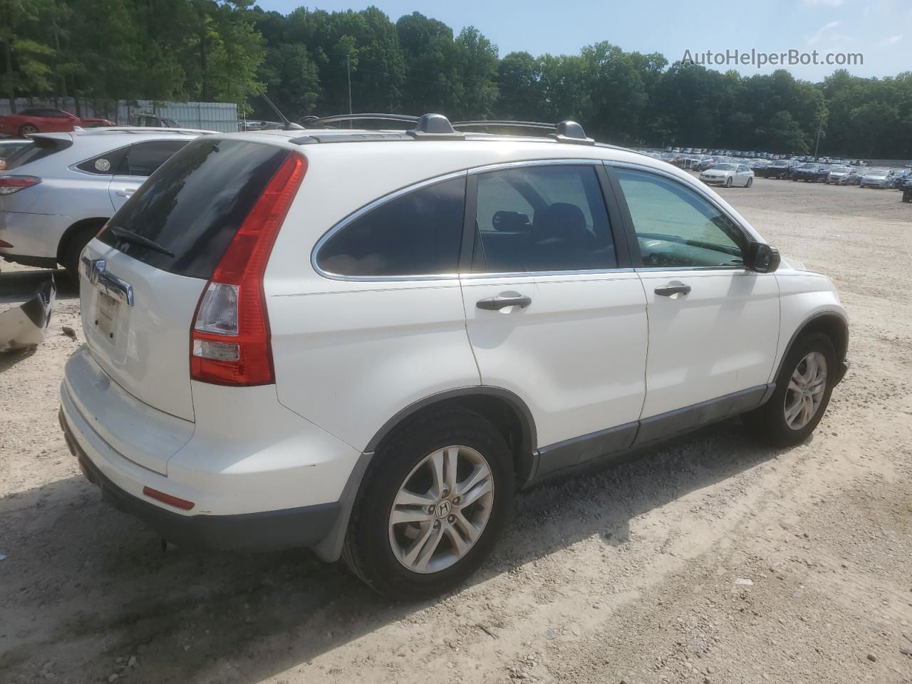 2010 Honda Cr-v Ex White vin: 5J6RE3H53AL000045