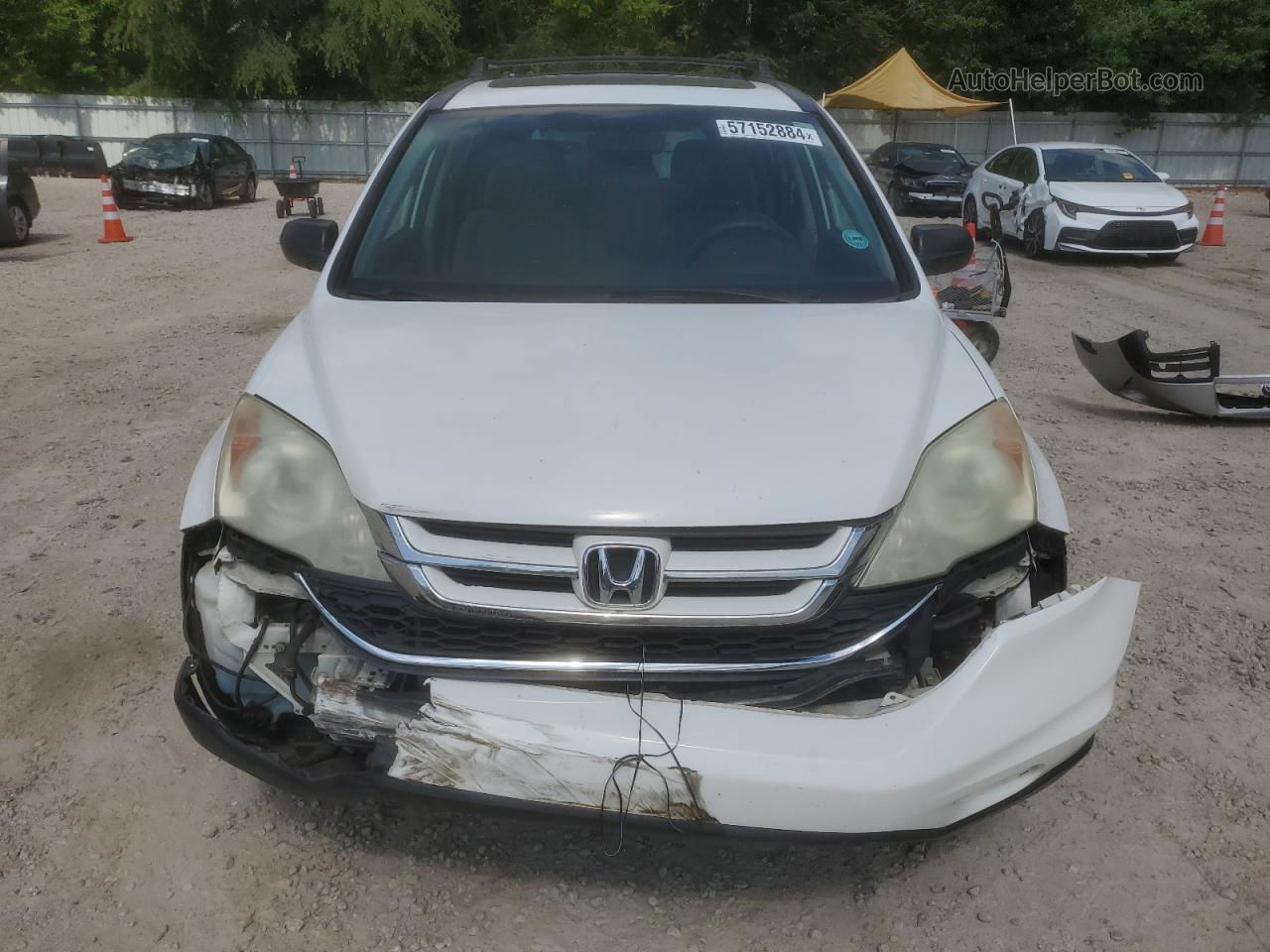 2010 Honda Cr-v Ex White vin: 5J6RE3H53AL000045