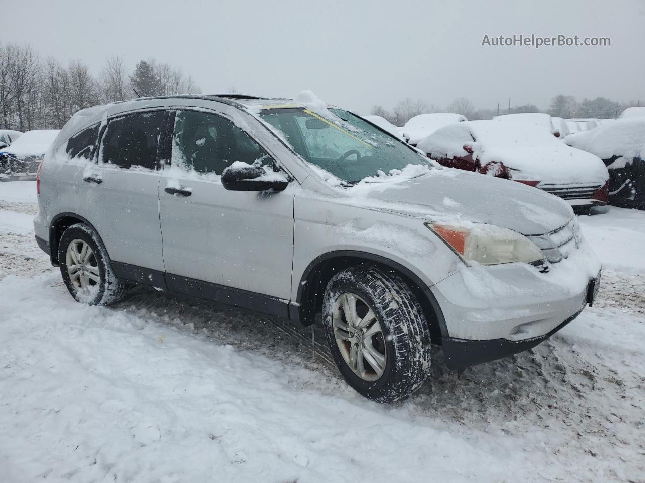 2010 Honda Cr-v Ex Silver vin: 5J6RE3H55AL032754