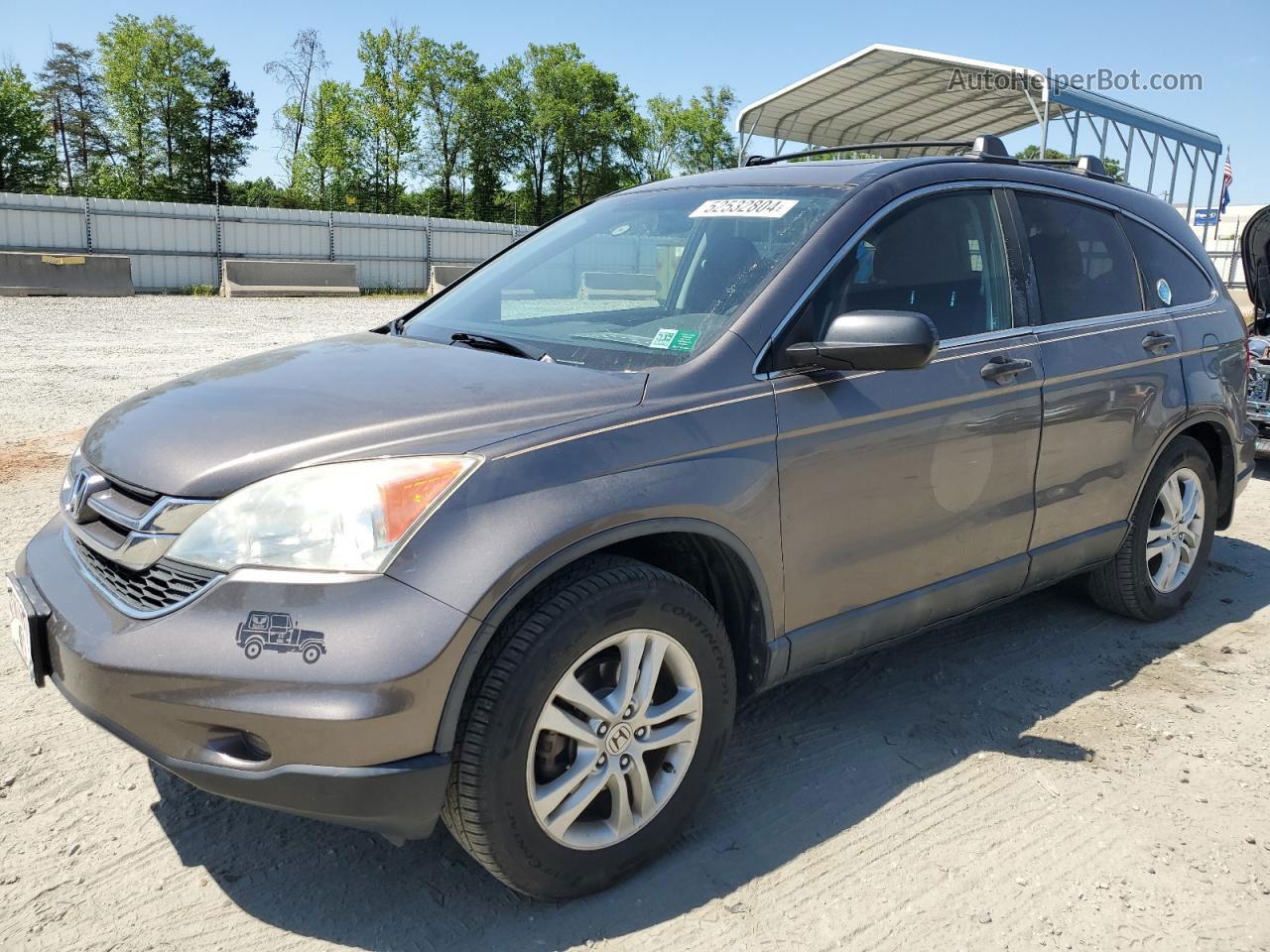 2010 Honda Cr-v Ex Gray vin: 5J6RE3H56AL007569