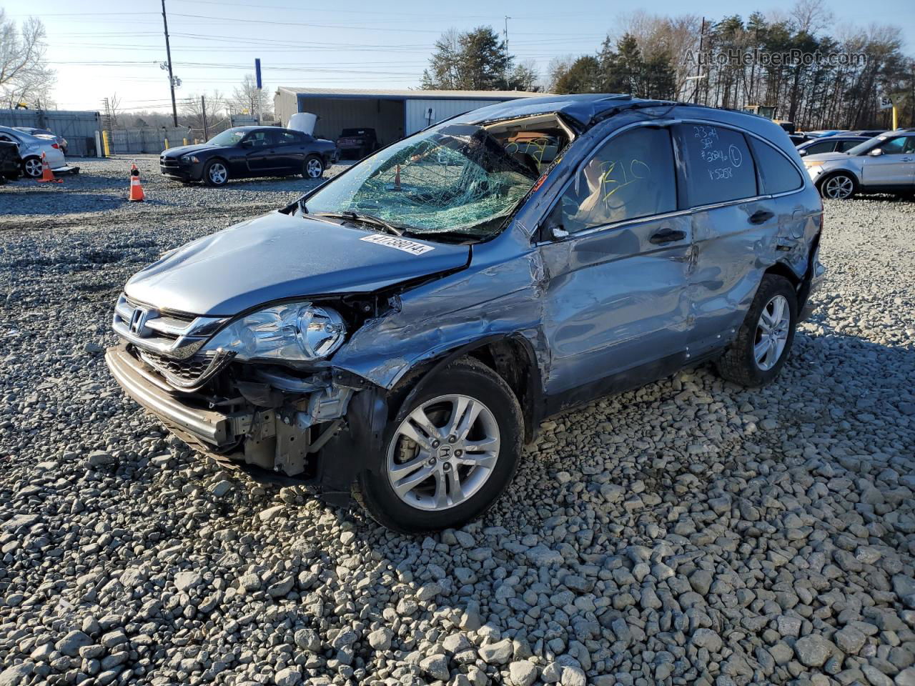 2010 Honda Cr-v Ex Blue vin: 5J6RE3H57AL015258