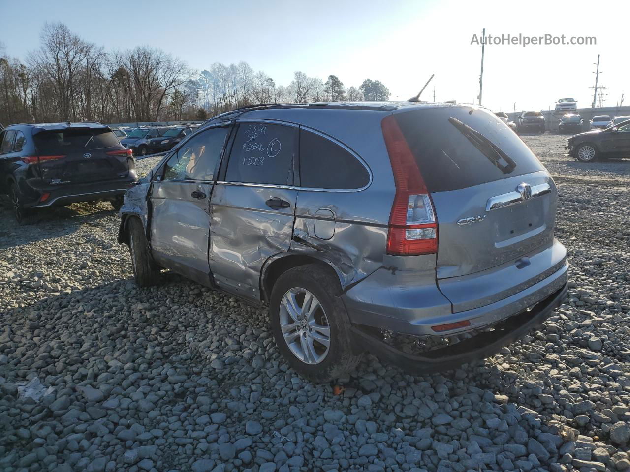 2010 Honda Cr-v Ex Blue vin: 5J6RE3H57AL015258