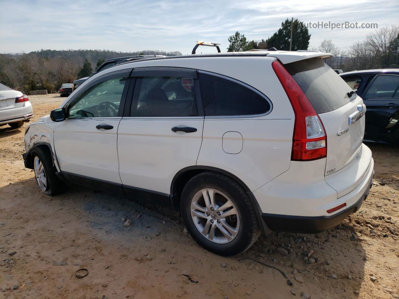 2010 Honda Cr-v Ex White vin: 5J6RE3H58AL025863