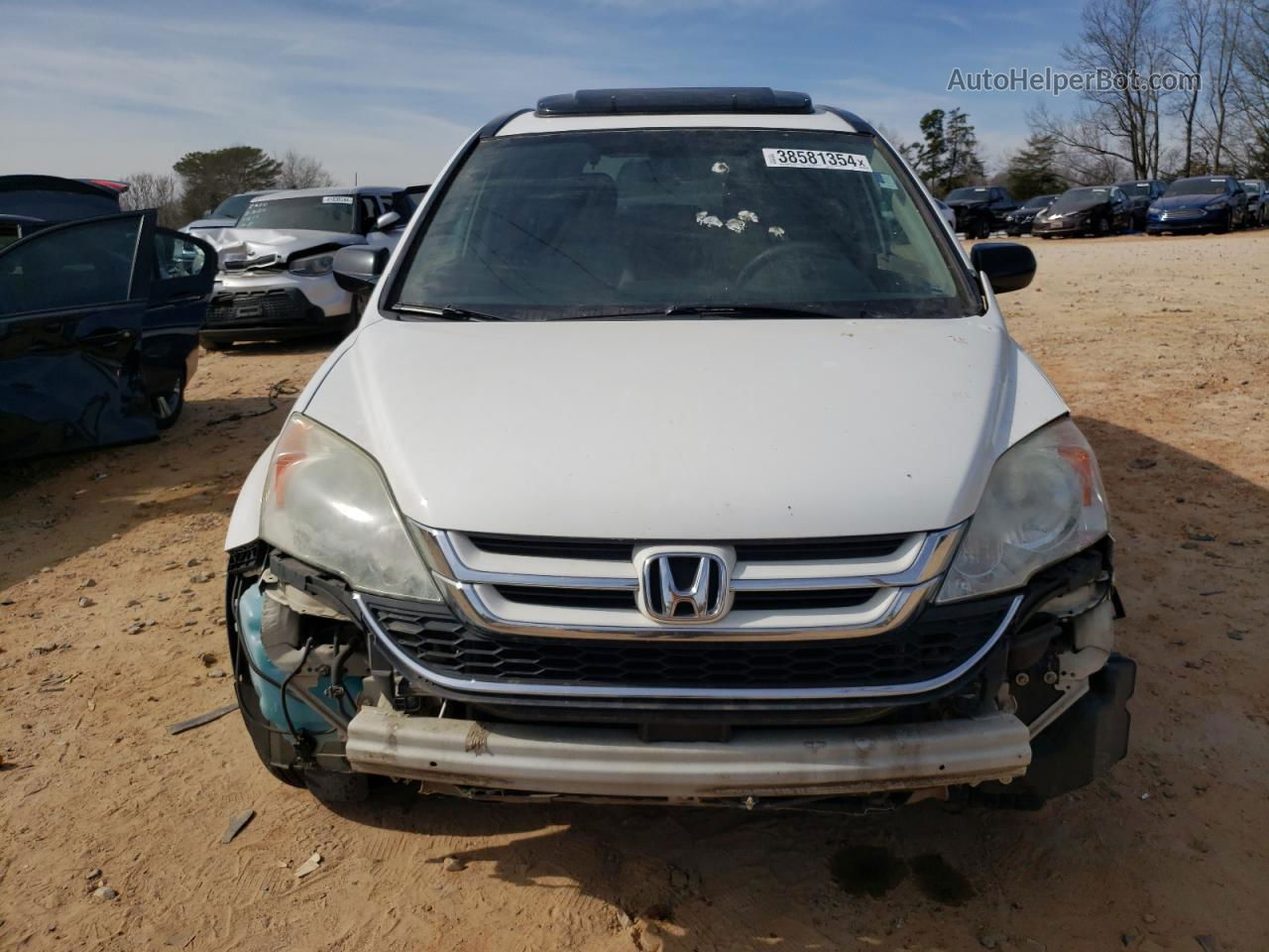 2010 Honda Cr-v Ex White vin: 5J6RE3H58AL025863