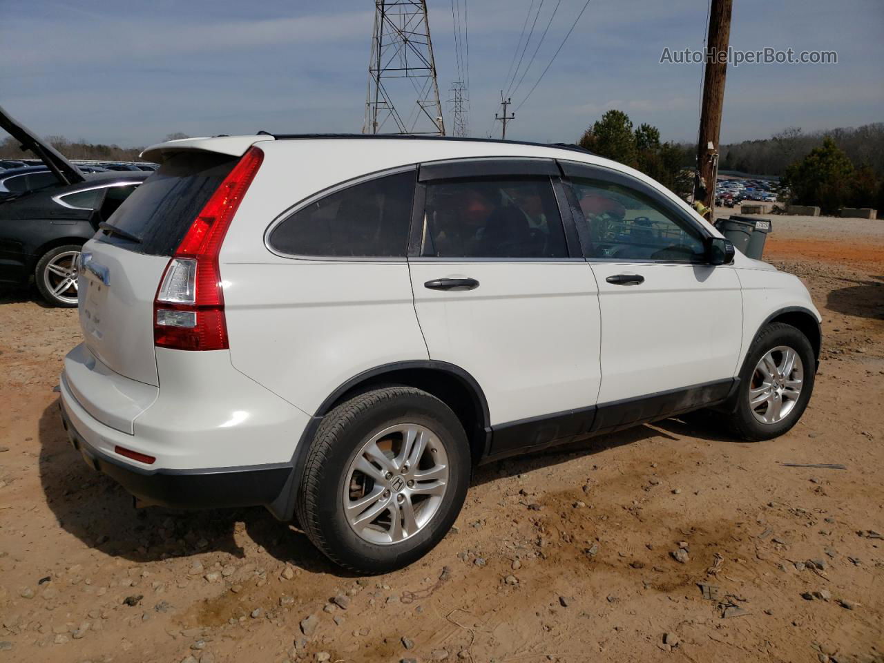 2010 Honda Cr-v Ex White vin: 5J6RE3H58AL025863