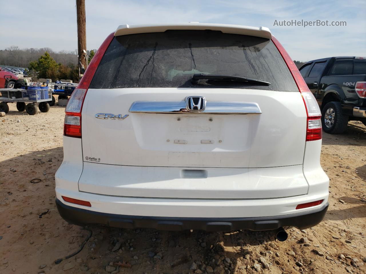 2010 Honda Cr-v Ex White vin: 5J6RE3H58AL025863