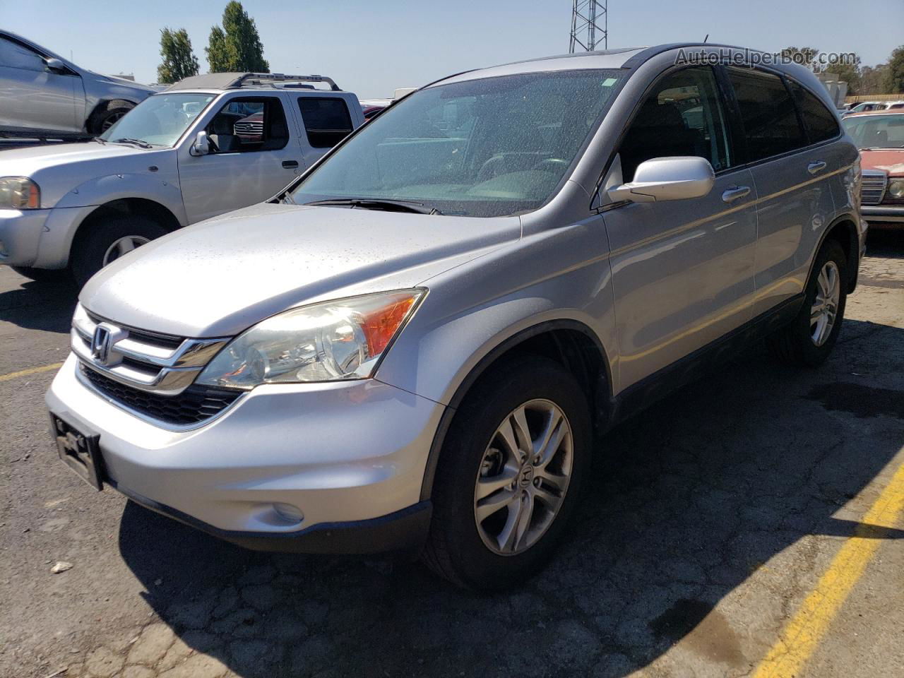 2010 Honda Cr-v Exl Silver vin: 5J6RE3H70AL041539