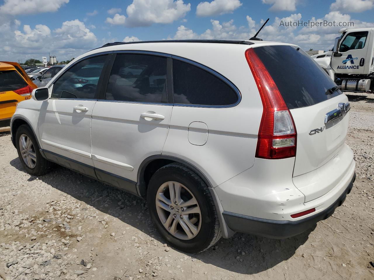 2010 Honda Cr-v Exl White vin: 5J6RE3H70AL050645