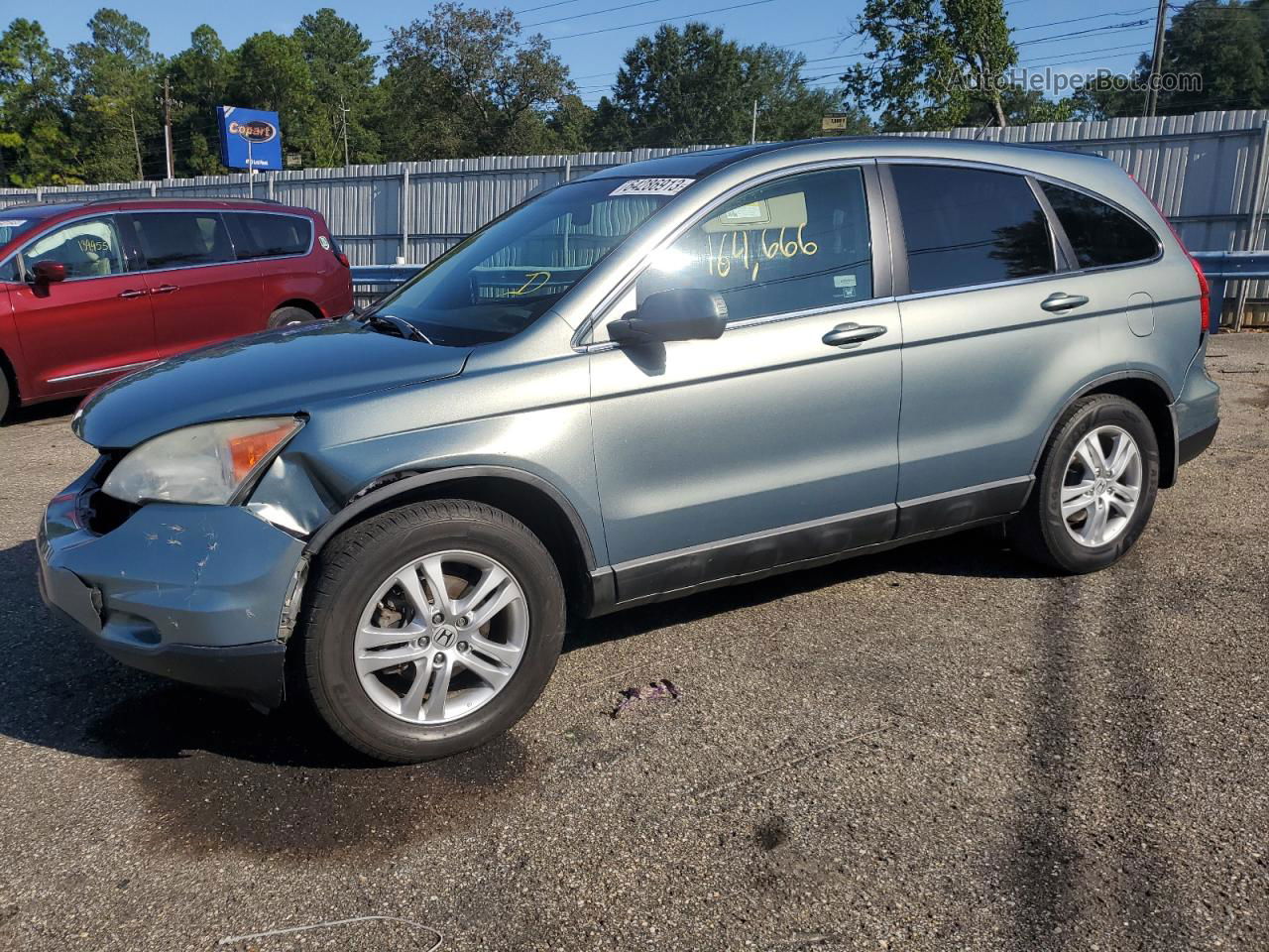 2010 Honda Cr-v Exl Blue vin: 5J6RE3H71AL009487