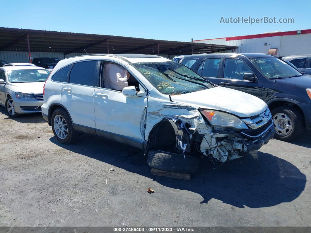 2010 Honda Cr-v Ex-l White vin: 5J6RE3H71AL011191