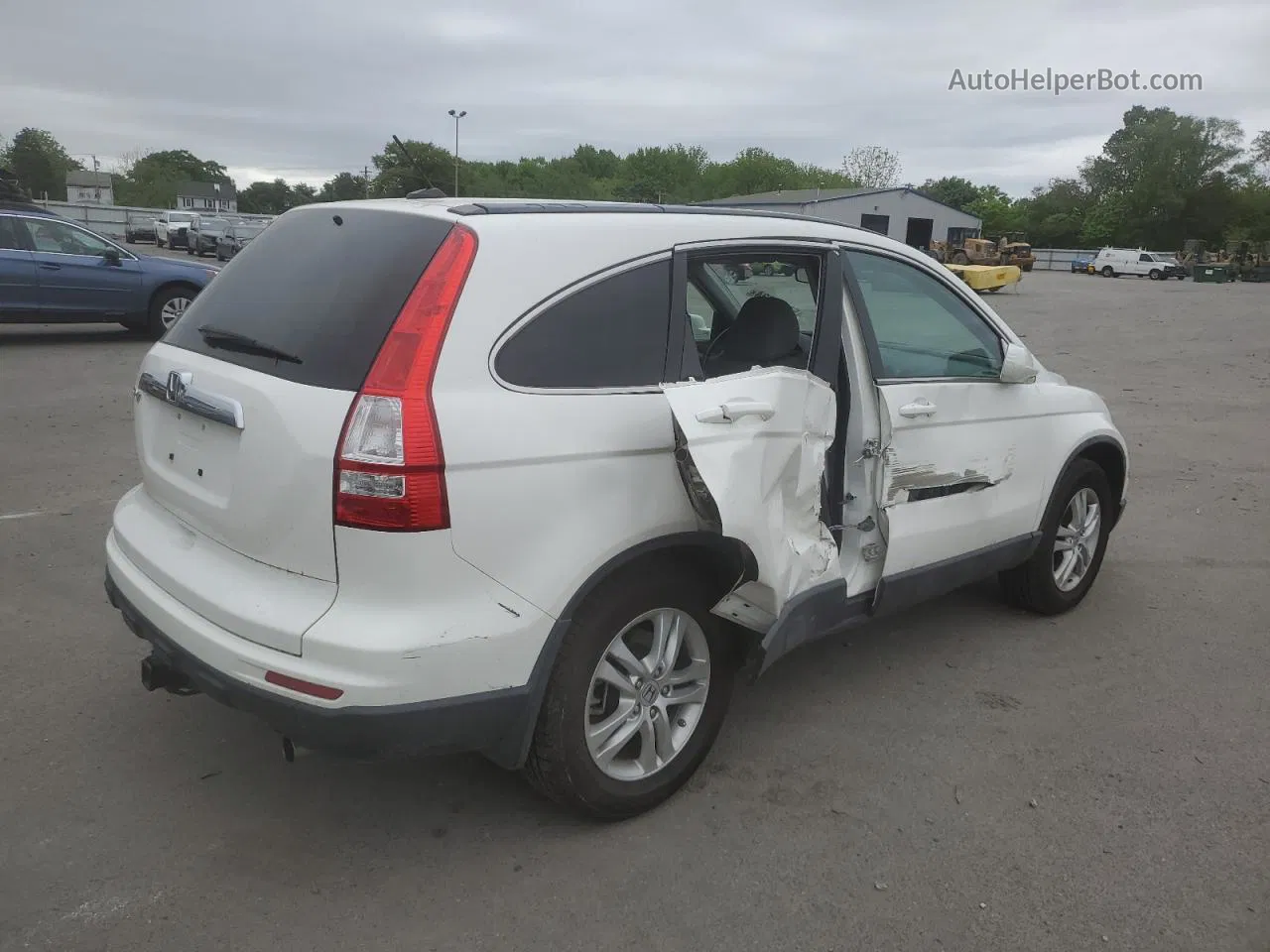 2010 Honda Cr-v Exl White vin: 5J6RE3H71AL025589